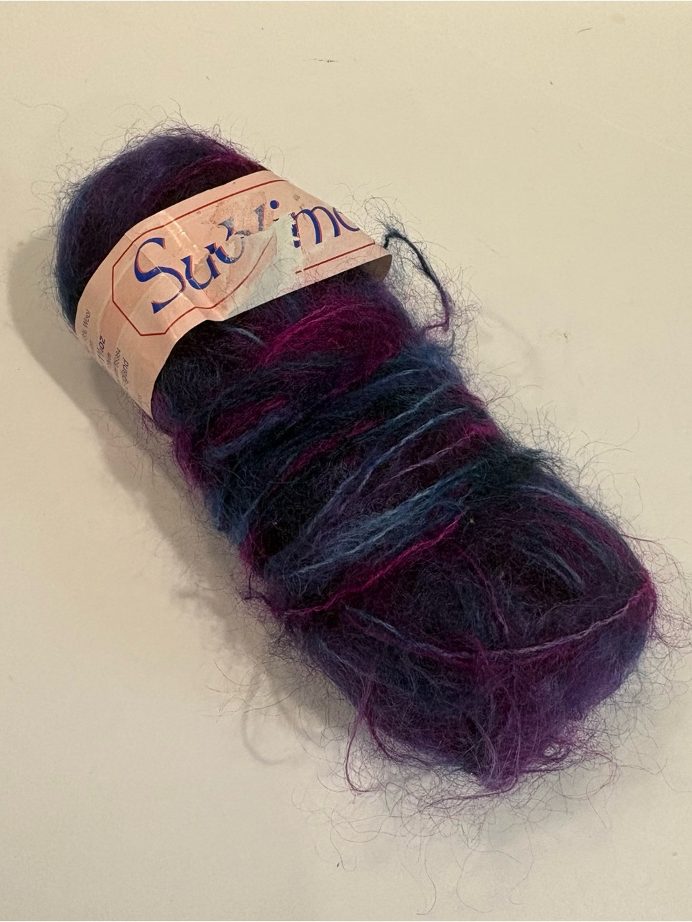 Sublime Mohair Wool Blend Yarn 1 Skein Color 4004 109 Yards Made England